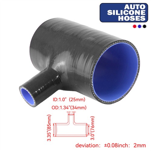 Silicone hose bend piece - t-piece, 3