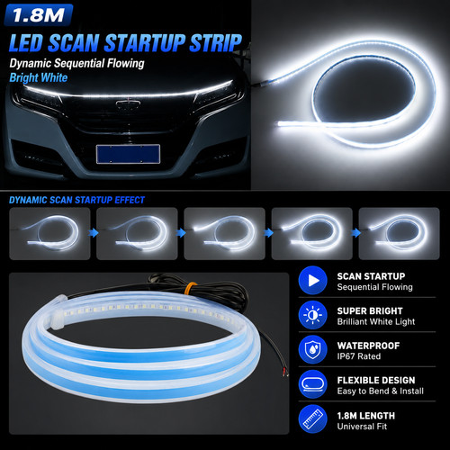 White scan startup car - 1.8m,