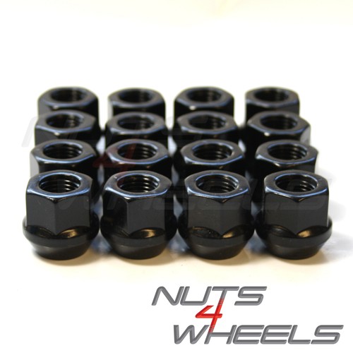 Black open wheel nuts - black,