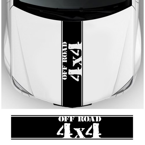 Car stickers offroad hood - car,