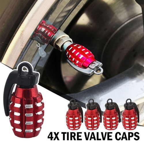 Red grenade shape bomb - red, car