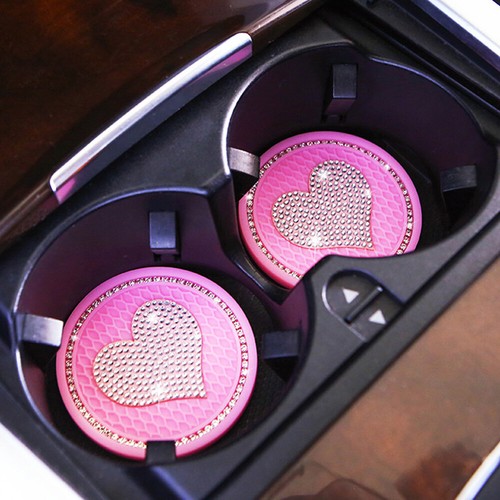 Pink heart shape cup pad - shape,