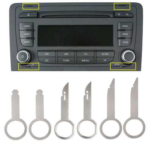 6pcs car radio removal key - radio, pin