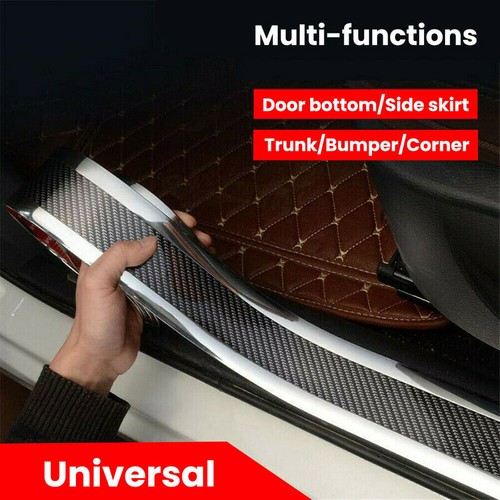 Sliver carbon fiber door sill - carbon,