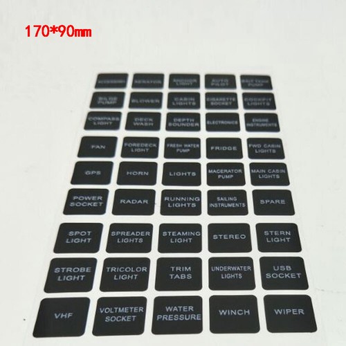 45pcs car rocker switch label - rocker,