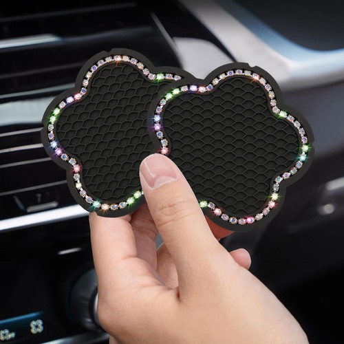 Black car cup holder pad - holder,