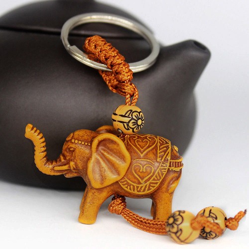 Lucky elephant carving wooden - carving,